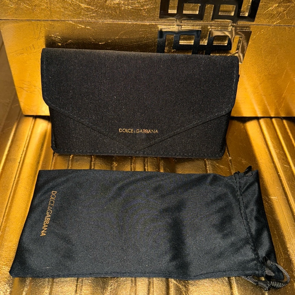 DOLCE & GABBANA SUNGLASSES CASE WITH SUNGLASS DUST BAG